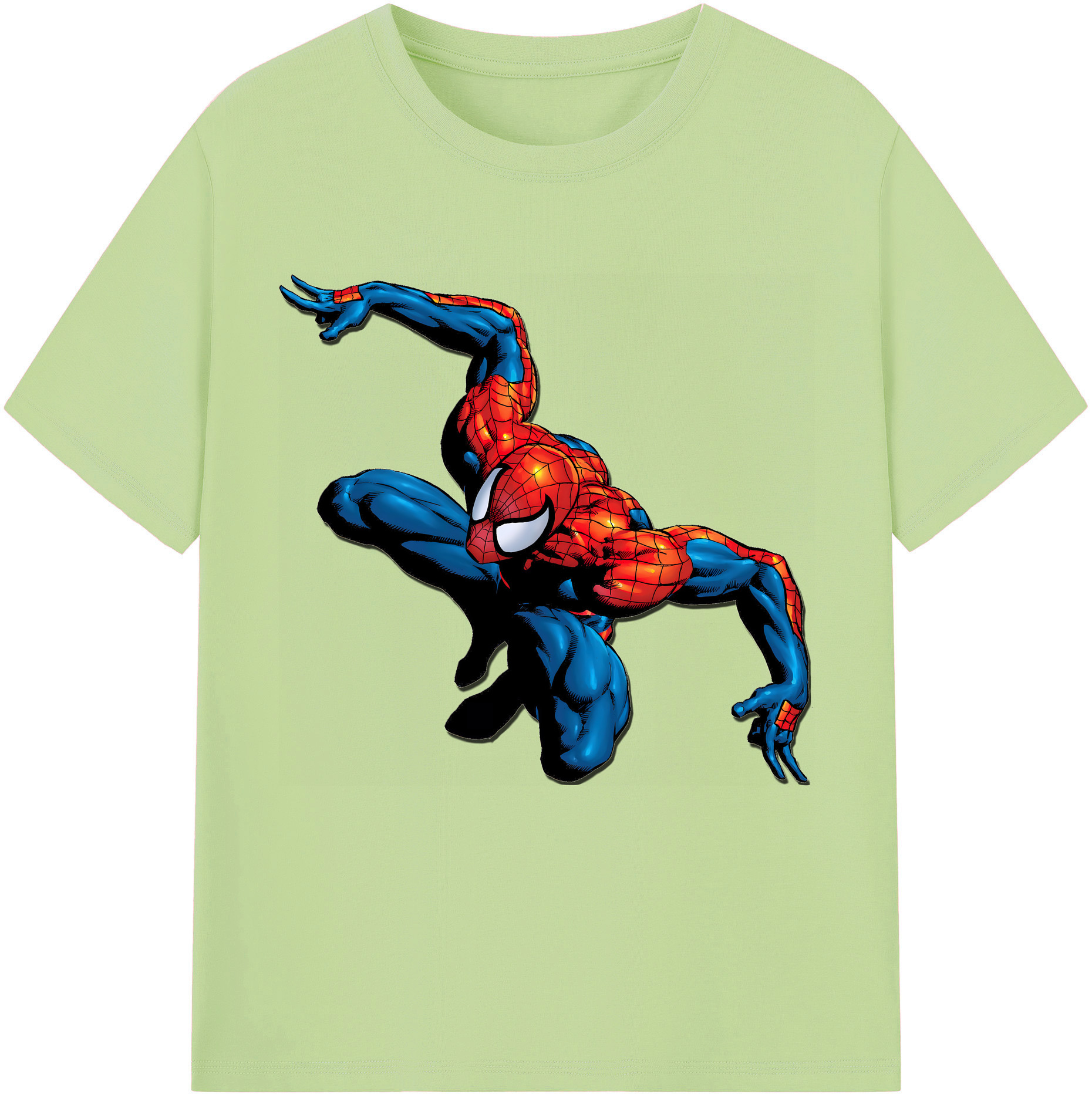 （画像用） Spider Man スパイダーマン 綿100％半袖Tシャツ（フロントプリント）